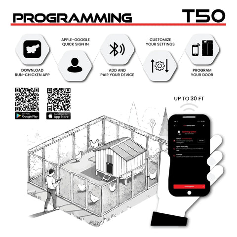 Diagram of Automatic Chicken Coop Door Opener With Battery Power Weatherproof Aluminum Build Smart App And Timer Control