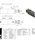 Clevis Hydraulic Cylinder With Four Inch Bore And Eight Inch Stroke Double Acting Steel Welded Design 3000 PSI Two Inch Rod SAE Eight Port Three Quarter Inch UNF Threads Connects To Hydraulic Hose Retracts From Eighteen To Twenty Six Inches, technical drawing