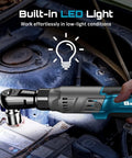 Half Inch Cordless Electric Ratchet Wrench Pro Grade With 90 Nm Torque, 21V Max Brushless Motor, used on car battery