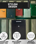Multiple colored locking mailbox wall mount outdoor steel with keys large weatherproof drop box for home and office galvanized