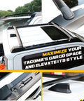Durable Aluminum Roof Rack Cross Bars For 2024 2025 2026 Toyota Tacoma Double Cab Fitment visible on white truck
