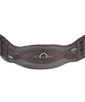 Anti-Chafe Dressage Girth With Elastic Ends, Quick-Dry Fleece-Lined Comfort, Stainless Steel Buckles, Machine Washable, Brown 20 Inch
