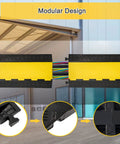 Beefy 5 Channel Cable Ramp Protector For Driveway And Outdoor Use showing modular design and interlocking features