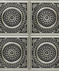 Glue Up PVC Ceiling Tiles 2 By 2 Antique Silver 10 Pack Covers 40 Sq Ft Lightweight Fire Rated Class A DIY Friendly Ceiling Makeover