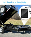 15W Solar Panel Kit With Built In Maintenance Pulse And MPPT Controller For 12V Lead Acid Batteries on dump trailer