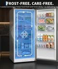 Frost Free Upright Freezer Single Door Stand Up 20 Cubic Feet with adjustable shelves and frost-free technology.