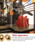 3D printer using One Fourth Threaded Brass Knurled Heat Set Inserts Kit, 30 Pack, Great For 3D Printing And Plastic Parts