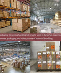 All‑In‑One Pallet Strapping Kit With Poly Strapping Bundle Tool And Sealer, Heavy Duty Packaging Banding Set That Straps Any Load in warehouse.