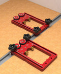 CNC Machined Aluminum Alloy Double Wheel Bearing Roller Features Wide Nonskid Rubber Wheels That Run Slick On Table Saw Router Tables And Band Saw Jigs Keeps Wood Tracking Dead Straight on a table.