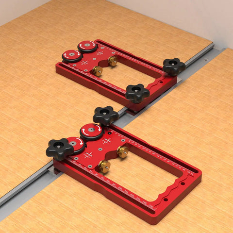 CNC Machined Aluminum Alloy Double Wheel Bearing Roller Features Wide Nonskid Rubber Wheels That Run Slick On Table Saw Router Tables And Band Saw Jigs Keeps Wood Tracking Dead Straight on a table.