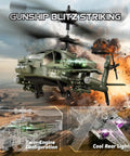 RC Helicopter For Beginners With Altitude Hold Gyro Stabilization And LED Lights, Kid Friendly Remote Control Toy flying indoors.