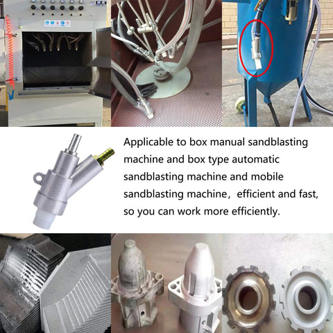 Pro Grade Beefy Sand Blaster Gun Kit With Boron Carbide Nozzle, Heavy Duty Aluminum Body, for air sandblasting setup