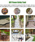 Concrete Paver Mold Kit For DIY Outdoor Pathways Irregular Stepping Stones And Walkways Reusable Plastic Molds installation examples