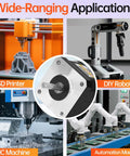 Nema 17 stepper motor, 34mm frame, silver metal housing; 4-wire bipolar for 3D printers and CNC machines