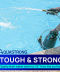 Person using 1 HP Submersible Sump Pump Workhorse With 4500 GPH High Flow Portable Thermoplastic Utility Pump in a pool