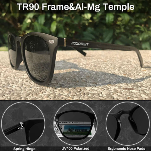 Driving HD Polarized Sunglasses For Men And Women Full Frame Black Shades With UV400 Protection Ultra Lightweight Alloy Temples Glare Reducing For Travel Outdoors And Everyday Use