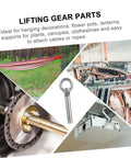 Stainless Steel Eyebolts And Ring Bolts Lifting Eyes Kit Five Piece Assorted Set For Home Garden Projects Built To Last Tough As Nails Rustproof Fasteners For Motors Cabinets Rigs And Outdoor Use, stainless steel eyebolt shown for lifting