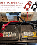 Universal Car Battery Terminal Set Including One Pair Positive And Negative Connectors With Felt Fiber Washers Heavy Duty