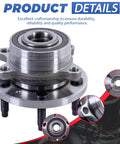 Two Pack Front And Rear Wheel Hub Bearing Assembly 5 Lug Non ABS Compatible For 2011 2018 Ford Explorer And 2013 2018 Police Interceptor Utility OE Replacement 512460 HA590446 BR930809