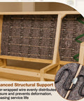 No Sweat Upholstery Spring Repair Kit For Couch Sofa Furniture Includes Sweet Twenty Four By Six Inch Spring Cover Pad showing zigzag wire support.