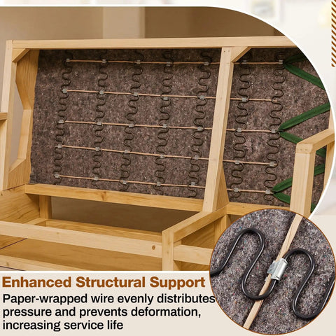 No Sweat Upholstery Spring Repair Kit For Couch Sofa Furniture Includes Sweet Twenty Four By Six Inch Spring Cover Pad showing zigzag wire support.