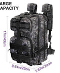 Lightweight Fishing Tackle Backpack With Water Resistant Build All In One Rod Holder And Gear Storage For Outdoor Anglers Ultra Capacity With Multiple Pockets And Front MOLLE System For Easy Access, side view