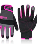 Breathable Women Gardening Gloves For Work And Yard Maintenance with touch screen compatibility, flexible spandex back on display