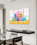 8 Pack Self Adhesive Acoustic Panels 48 By 72 Inches Assembled Ice Cream Waffle Design displayed on modern home studio wall.