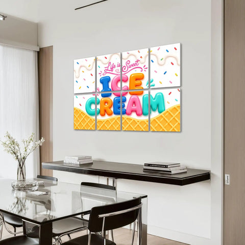 8 Pack Self Adhesive Acoustic Panels 48 By 72 Inches Assembled Ice Cream Waffle Design displayed on modern home studio wall.