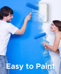 Couple painting a wall with Rock Solid 18 X 18 Inch Metal Access Panel With Bead Flange visible, showcasing easy setup.