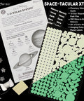 3D Solar System Glow In The Dark Ceiling Hanging Kit With Planets And Star Stickers For STEM Education Includes Mars Pluto