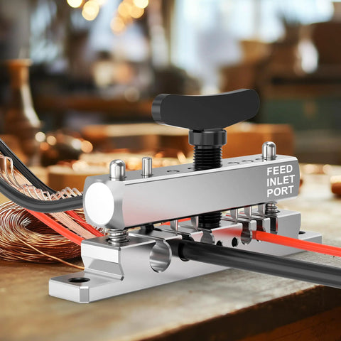 Portable Wire Stripper Machine With Adjustable Blade Height For 0.12-0.35 Inch Wires on workshop table