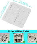 Hair Drain Stickers Disposable Hair Catcher for Shower Drain, 10cm square mesh hair catcher fits all flat drains.