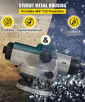 Super Precise 26X Automatic Transit Level Kit For Builders And Surveyors With 40mm Lens Offering High Accuracy Of 1/16 Inch At 100 Feet And Max Range Of 393 Feet Self Leveling Magnetic Dampened Compensator With Transport Lock IP54 Waterproof showing dust-free and waterproof features