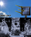 Two Pack Solar String Lights Outdoor 80 Ft Total With 240 LED White Fairy Lights IP44 Waterproof 8 Modes solar panel
