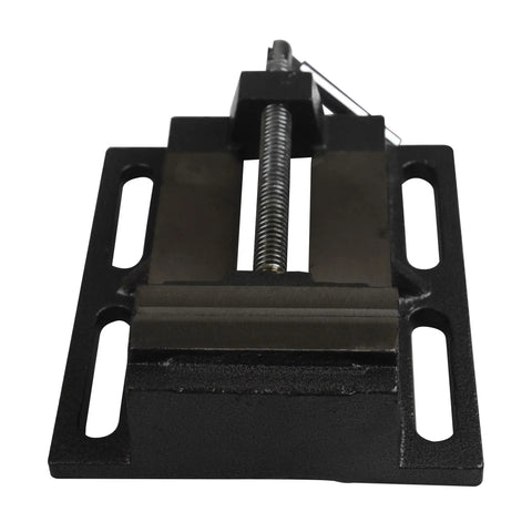 Flat Drill Press Vise 4 Inch For Home Shop Use Heavy Duty Malleable Cast Steel Body With Powder Coat Finish Top View