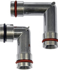 Aluminum Heater Hose Fittings With O Rings Beefy Upper And Lower Aluminum Elbow Connectors Durable Replacement Kit 2 Pack OE Fix