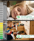 Smooth As Butter 18 Inch Undermount Drawer Slides Two Pack Soft Close showing quiet operation under 30dB with a child playing.