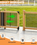 Heavy Duty Sliding Gate Hardware Kit For Wood Fences With Anti Sag Design Space Saving Gate System For Narrow Driveways Pets And Kids Safe Easy Roller Track Installation on wood gate