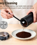 One Touch Electric Coffee Grinder For Beans, Spices, Herbs And Seeds, Compact Black Kitchen Mill With Clean Brush