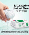 XL All Purpose Cleaning Wipes 100 Count No Streak Natural Vinegar And Baking Soda Formula Jumbo 8x8 Inches shown saturated.