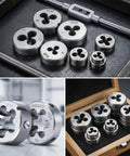 1 Inch 14 UNF Right Hand Thread Die For Bolt Repair And Rethreading Round Machine Die For Carbon Steel And Alloy Metals Pro Grade Heavy Duty Fine Thread Tool For Creating Or Fixing Threads in a set with tap wrench
