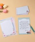 Floral Pastel Letter Paper Set With Envelopes, 60 Letter Sheets And 30 Envelopes In Ten Unique Floral Designs, paper and pen detail