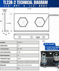 TL23B-2 hydraulic quick-connect coupler set, 1/2 in NPT, flat-face steel with mounting bracket; two couplers
