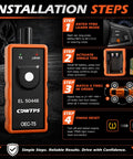 Installation steps for Universal Tpms Relearn Tool For Tire Pressure Sensor Activation For Gm Vehicles Chevy Buick Gmc Cadillac Supporting 315Mhz And 433Mhz Bands.