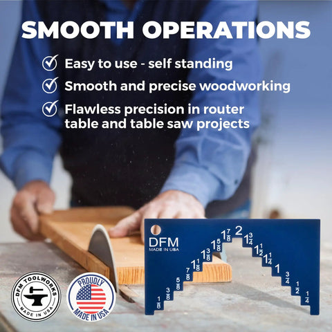Table Saw Height Gauge For Calibration And Alignment On Table Saws And Router Tables Self Standing Base Quarter Inch Thick