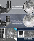 High Powered Travel Telescope For Adults With 80mm Aperture And 900mm Focal Length Beginner Friendly Astronomy Gift Refractor with eyepiece comparison and moon view