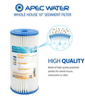 CB1 SED20 BB Whole House Sediment Water Filter System For Home Use 20 Inch 30 Micron Pleated Cartridge Reusable Washable