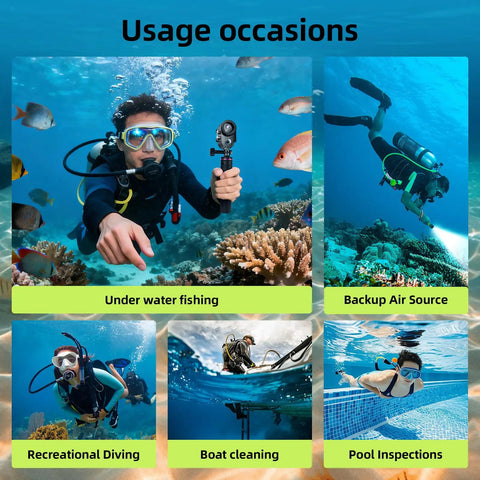 Compact 0.5L Mini Scuba Tank Portable Reusable Underwater Breathing Pony Bottle With DOT Certification for diving uses