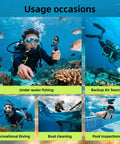Diver using Ultra Portable 0.5L Mini Scuba Tank Kit With Hand Pump For On The Go Backup Air Underwater Breathing Pony Bottle across activities.